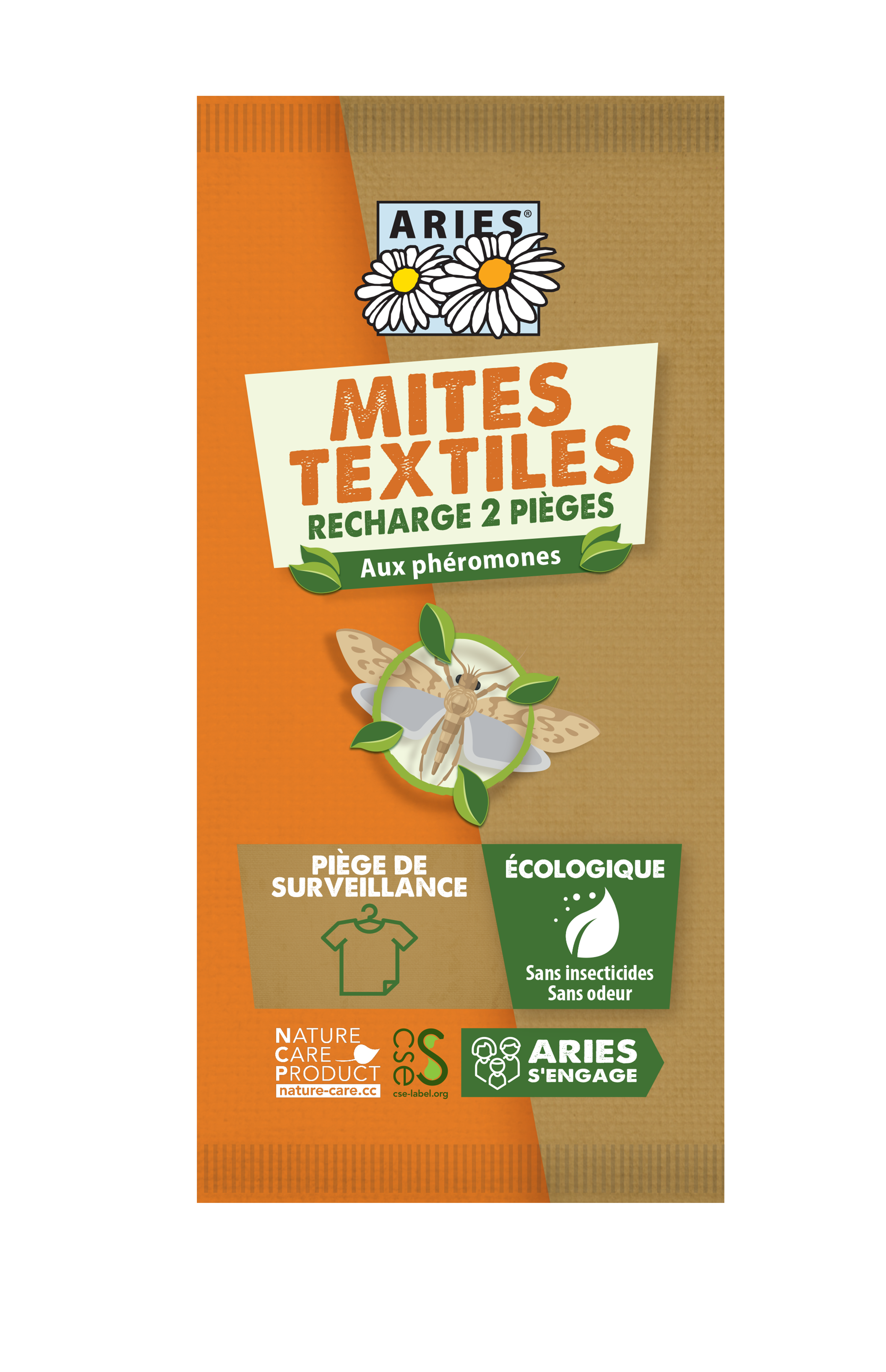 Mites textiles recharge 2 pièges de surveillance